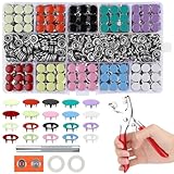VFANDV 240 Sets Druckknöpfe, Druckknopf Set mit Zange 9,5mm Jersey...