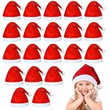 Qintor 20 Stück Weihnachtsmützen,Nikolausmütze Weihnachtsmann...