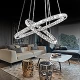 YRHome 48W LED Kristall Design Hängelampe Deckenlampe Höhenverstellbar...