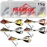 Paradox Fishing Jig Spinner 5er Set 15g Delusory 2.0' Spin Jig zum Barsch...