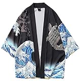 Siehin Herren Japan Happi Kimono Haori Cardigan Frühling-Sommer Jacke (L...