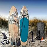 BRAST SUP Board Tribal Ocean Sixties Turtle & Natural | Aufblasbares Stand...