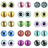 TOAOB 30 Stück Sicherheitsauge 20mm Runde Drachenaugen Cabochons aus Glas...