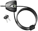 Master Lock Schwarzes Python-Fahrradschloss mit Schlüssel, verstellbares...