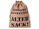 Geschenkbeutel Alter Sack Herzlichen Glückwunsch, Geburtstag, Jubiläum...