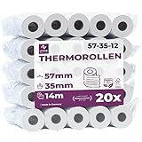 Ec-Cash Thermorollen 57mm x 14m x 12mm - Kassenrollen - Thermopapier -...