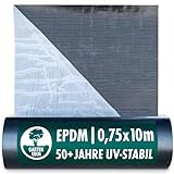 Garten Eben - selbstklebende Dachfolie EPDM 1mm - 7,5m² Abdichtungsmembran...