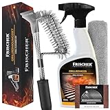 FRISCHER PROFESSIONAL Grillreiniger Set 4-teilig: Grillrost-Reiniger 500 ml...