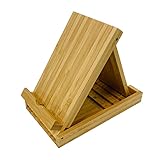 YISEN Holz Bambus Faltbarer Universal Multi-Angle Handy Ständer Halter,...