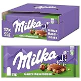 Milka Alpenmilch-Schokoladentafel mit ganzen Haselnüssen –...