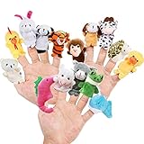 Fingerpuppen mit Tieren, 15 Stück, 4 Themen, Kultivierung, Wild, Haustier,...