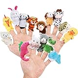 15 Stück Fingerpuppen, Tiere, 4 Themen, Zucht, Wild, Haustier,...