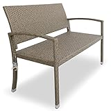 Casaria® Gartenbank Sitzbank Wetterfest Kunststoff 320kg Belastbarkeit...