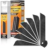 KapStrom Cuttermesser-Klingen (schwarz, 25 Stück), scharfe...