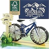 design3dkarten® Pop-up Karte Fahrrad – originelle Gutschein Fahrrad...