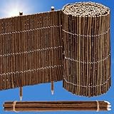 UrFence 300x30 Weide Beeteinfassung Holz - Flexible Rasenkante - Mini...