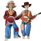 Animierte Halloween-Banjo-Skelette, 2026, leuchtendes Skelett, spielendes...