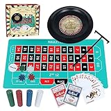 GOTHINK Roulette Wheel Game Set, Includes 25.4 cm Gambling Wheel, 200...