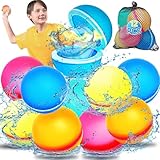 LaifuTu 12 Stück Wasserbomben Wiederverwendbar, Wasserbomben mit 1 Mesh...