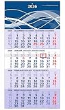 der blaue 4-Monatskalender Kompakt 2026 blauer Bürokalender großer...