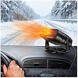 Gntodebj 4-in-1 Auto Heizlüfter, 12V Sofortige Wärmeleistung...