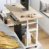 Höhenverstellbarer Bürotisch mit Rollen, ideal für Zuhause, Büro,...