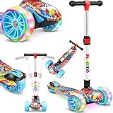 KIDIZ® Roller Kinder Scooter X-Pro2 Dreiradscooter mit PU LED Leuchtenden...