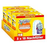 Swiffer Staubmagnet Nachfüllpackung, 54 Tücher (3×18), Fängt Und...
