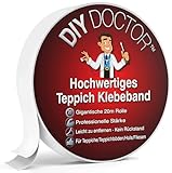 DIY Doctor Teppichklebeband Doppelseitig extra stark - 1x 21 mm x 20 m...