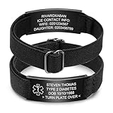 Personalisierte Notfallarmband Medizinisches Alarm Armband - Elastische...