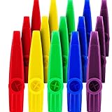 15 Stück Kunststoff Kazoos Musik Instrumente mit Kazoo Flöte Membranen...
