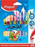 Maped - Filzstifte/Fasermaler COLOR'PEPS JUNGLE mit mittlerer Spitze - 12x...