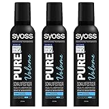Syoss Schaumfestiger Pure Hold, 3er Pack(3 x 250 milliliters)