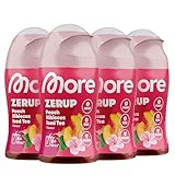 MORE Zerup, Peach Hibiscus Iced Tea, 4 x 65 ml, für bis zu 32 l...