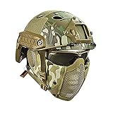 MH Taktik Fast Helm kombiniert, Mit Faltbarer Gehörschutz Halbgesichts...