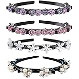 4 Stücke Stirnband Damen Haarspangen Damen Haarband Mit Twist Clip...
