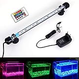 MLJ RGB Aquarium Beleuchtung, LED Aquarium Leuchte 28 cm Wasserdicht...