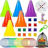 49-teiliges Outdoor-Karnevalsspiel-Set, Sitzsack-Ringwurfspiel mit...