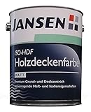 Jansen ISO-HDF Holzdeckenfarbe weiß 5 Liter matt Grund und Deckanstrich