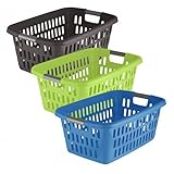 Wäschekorb ohne Tragegriff 60 L Plastik Wäschesammler Korb...