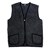 SamWo, Schafwollweste aus 100% Merinowolle, SWWA zip (XXL, anthrazit)