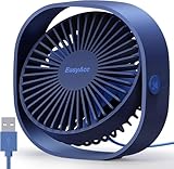 EasyAcc USB Ventilator, Mini Ventilator, Leise USB Tischventilator mit 2...