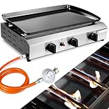 Gas Plancha Grillplatte, Kompakt Tischgasgrill, Gasgrill Edelstahl,...