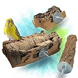 3er Set Korksitzbrett -Korksitzstange für Vögel wie Wellensittiche aus...