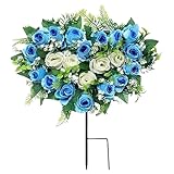 Künstlicher Rosenstrauß, 60 cm, Kunstblumen, Garten, Hochzeit,...