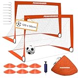 PEAKVONDER Fussballtore für Garten Kinder Pop-Up 2er Set-Fußballtor...
