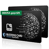 DEKRA geprüfte RFID Blocker Karte I Neuste E-Field Störsender-Technologie...