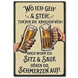 LANOLU Kühlschrankmagnete lustig- Wo ich GEH' und steh' - Geschenke für...