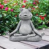 Yeomoo Frosch-Gartendeko Meditation Yoga, graue Frog Figur für Zimmer,...