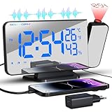 TAKRINK Wecker Digital Radiowecker mit 4 Stufen Bildschirmhelligkeit...